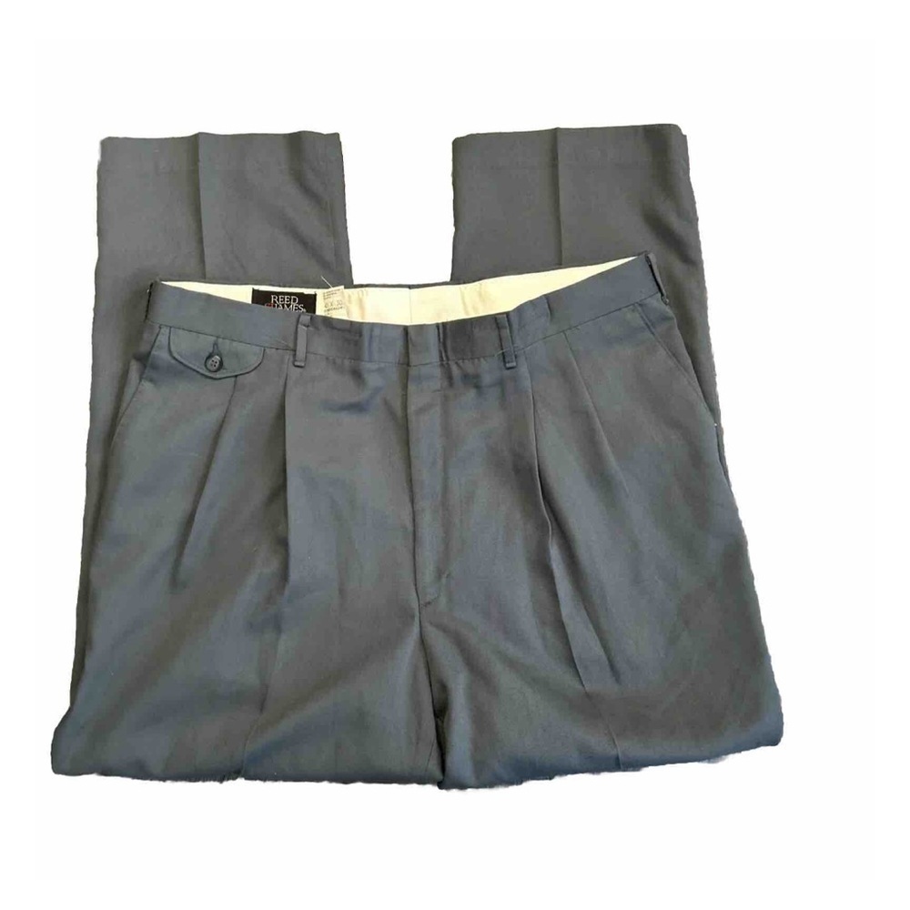 Vintage Reed St James Pleated Dress Slacks 40 X 30 Grey